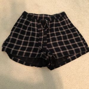 American Eagle Outfitters high waist plaid shorts